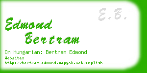 edmond bertram business card